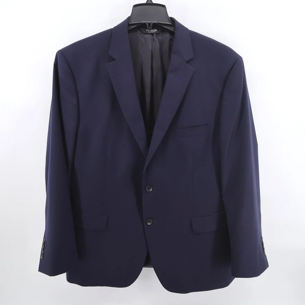Jos. A. Bank Signature Tailored Blazer Navy Blue Mens 48 Regular